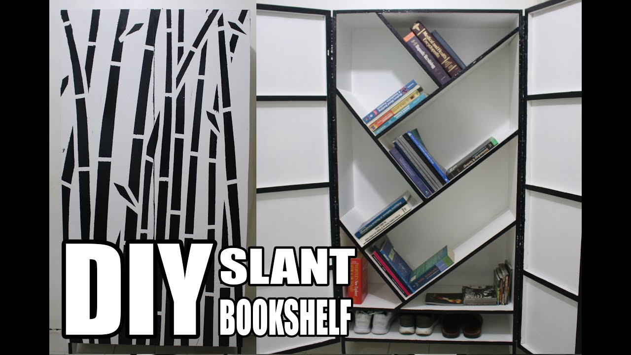 DIY SLANT BOOKSHELF 