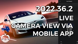 View LIVE Camera via Mobile app @tesla