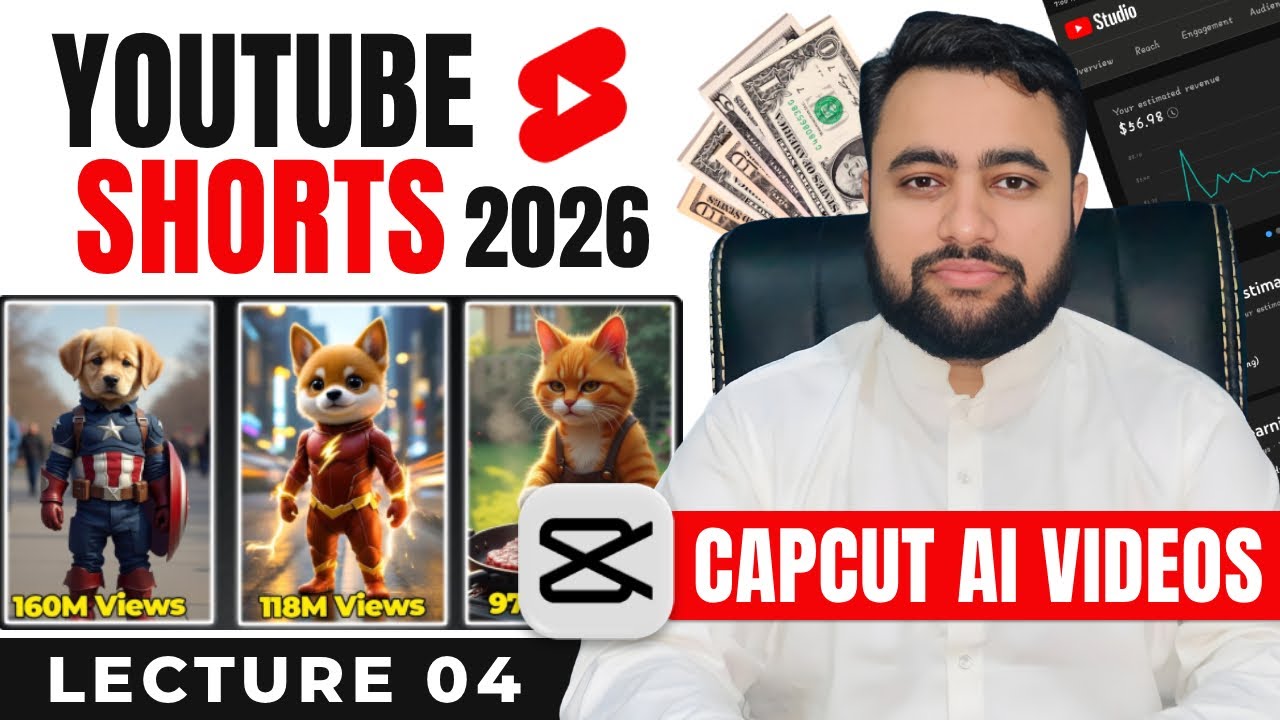 YouTube Shorts Mastery 2026 | Lecture 4 | Complete AI Video Editing ...