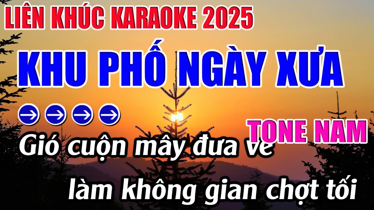 Liên Khúc Khu Phố Ngày Xưa Karaoke Tone Nam Karaoke 9999 - Beat Mới