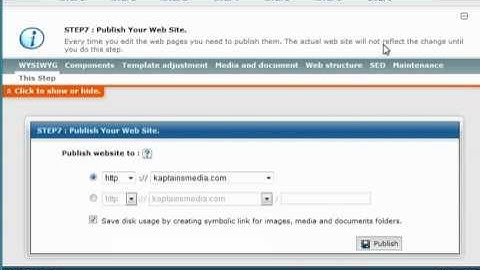 RvSiteBuilder 4 Editing Your Web Site Information