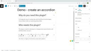 How to create an accordion layout in the Gutenberg Block Editor using Content Blocks Builder