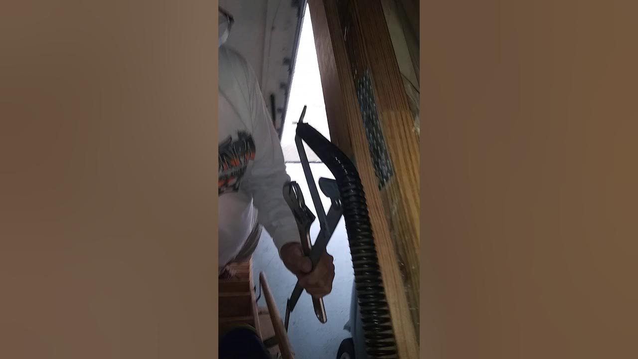 Stonington garage attic door hinge repair YouTube