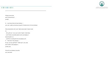 ETL   Extract, Transform and Loading in new SQLite database Part2