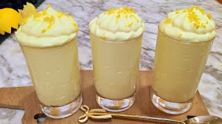 DESSERT AU CITRON EN 1 MINUTE  tout le monde recherche cette recette  mousse au citron sans œufs.