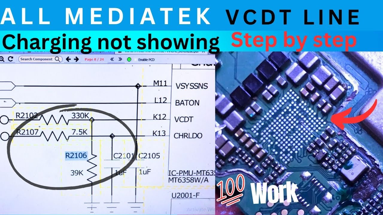 All mediatek phone charging not showing full detail || VCDT line CH LDO line example easy solution 🔥