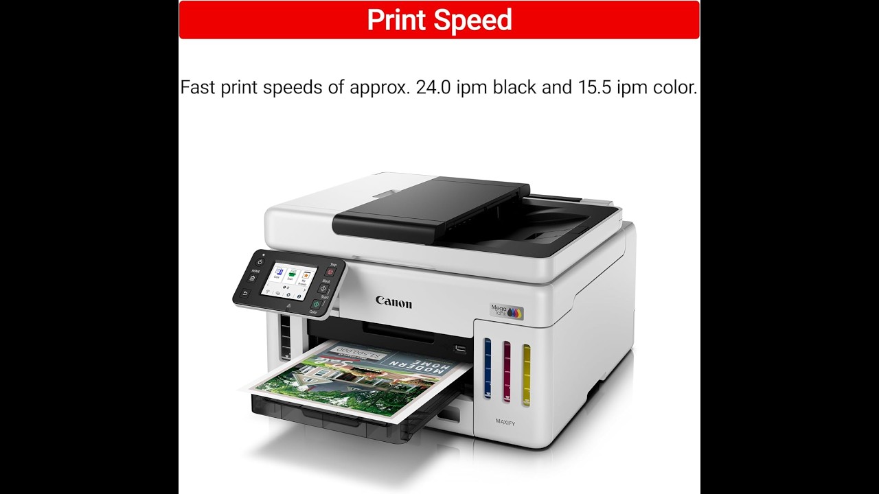 Video thumbnail: Canon MegaTank GX6120 Review:Is This the Best Wireless All-in-One Printer for Home & Small Business?