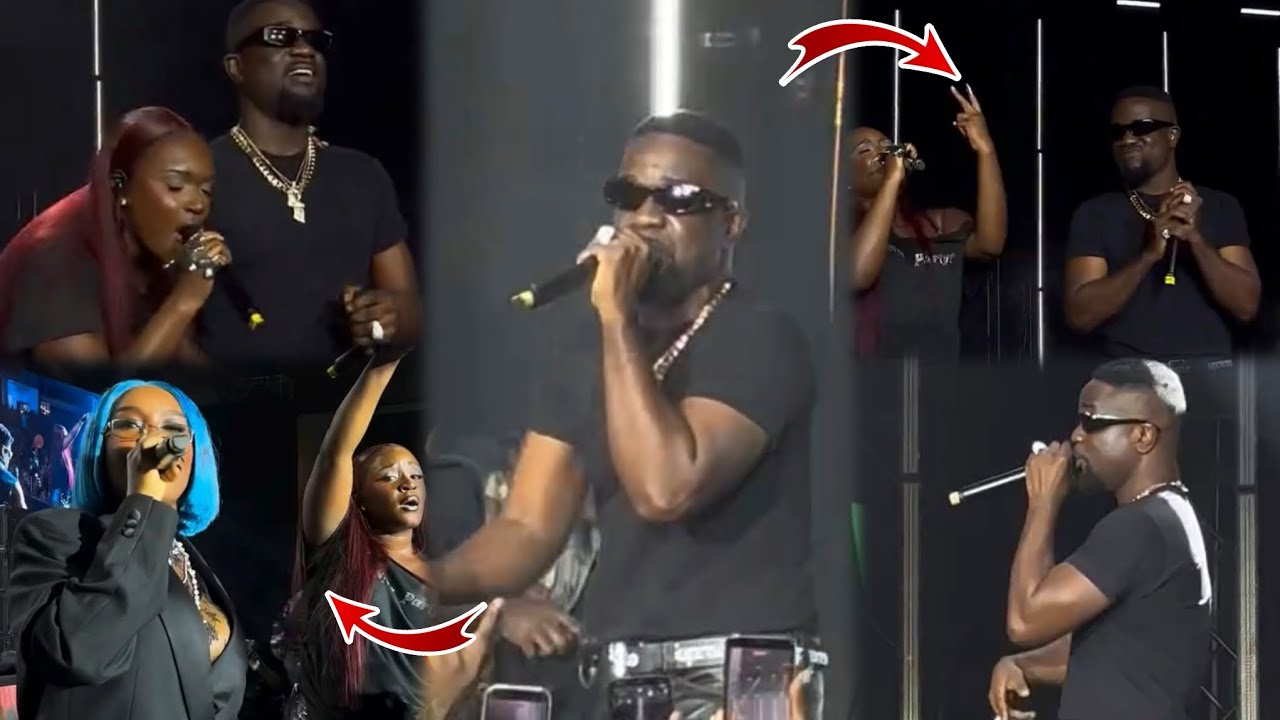 Wow😍🔥 Sarkodie, Gyakie & ASAKAA surprised Amaarae on her first concert in Ghana🇬🇭 with hot pe4mance