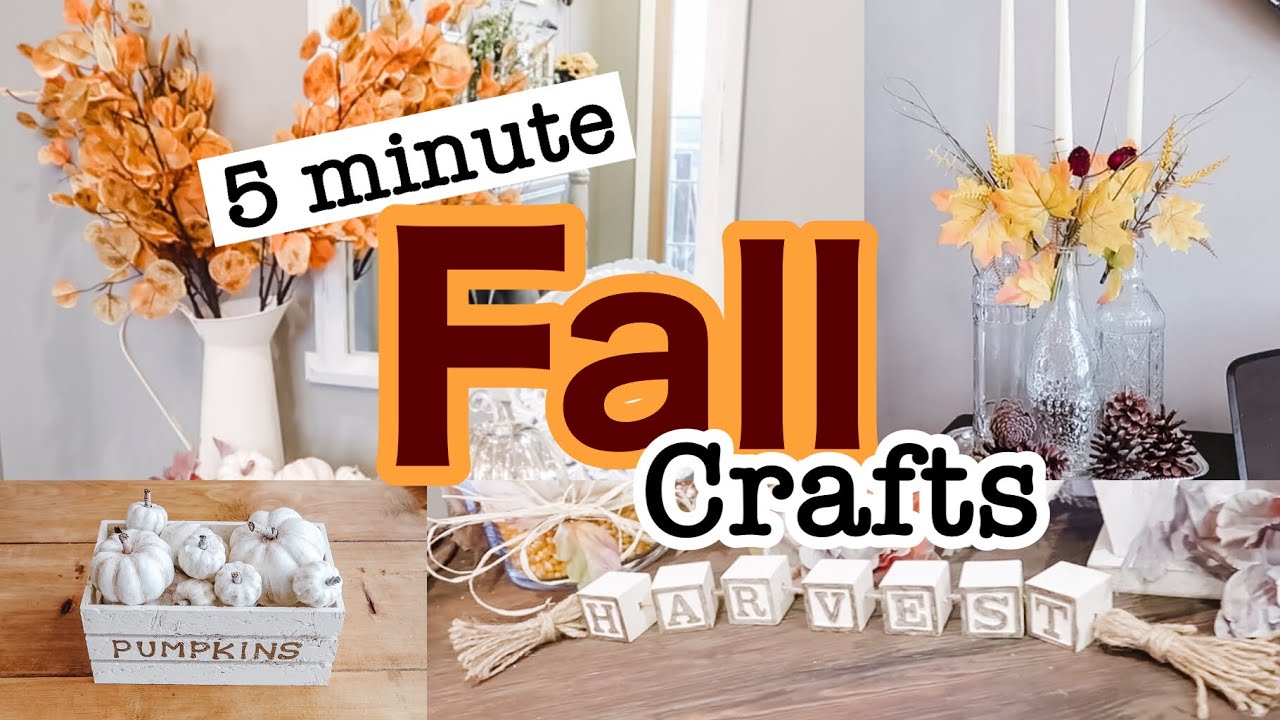 5 Minute Fall Crafts || Quick and Easy Craft Ideas For Fall 2021 ...