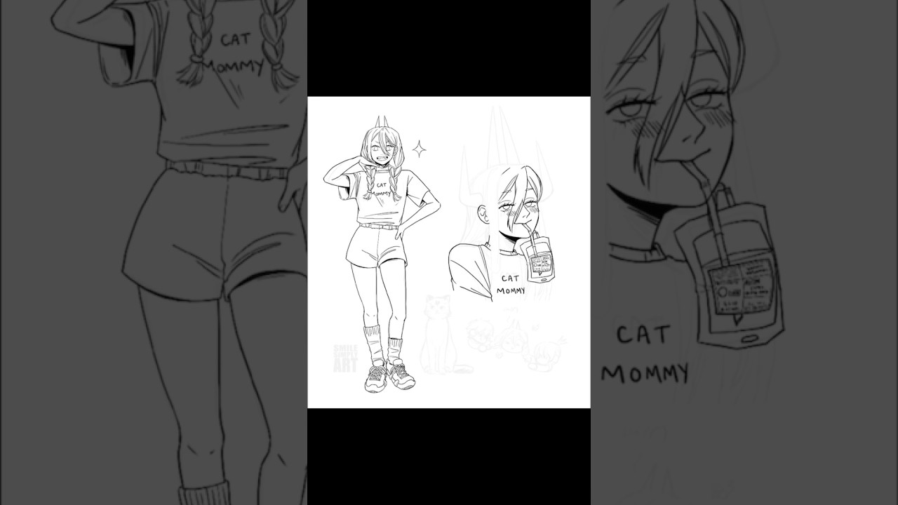 Line Art and Coloring Process 