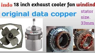 Download Lagu indo 18 inch exhaust cooler fan winding original data copper stator size 33mm MP3