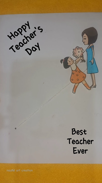 Last minute Happy Teacher's day greeting card idea 2025 #shorts #YouTubeshorts #teachersday #diy