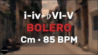 i-iv-♭VI-V in Cm │ Afro-Cuban Bolero Backing Track │ 85 BPM (Guitar Trio)