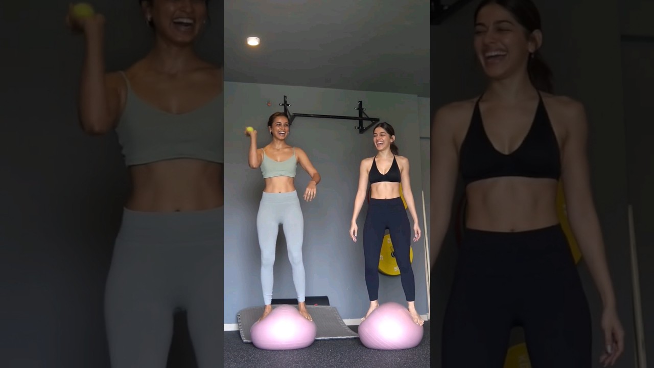 Namrata and Alaya F workout Sesh | fitness gym | dailyupdates2a | go down deh song