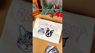 Celebrity Custom Embroidered Dog/Cat Face Sweatshirt Christmas Gift for Pet Lovers  #christmas #dog #cat Wealth