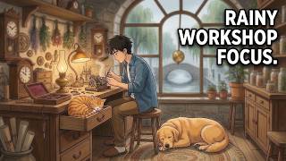 Escape to the Rainy Clockmaker Workshop 🕰️ Cozy Lofi for Focus & Relaxation screenshot 3