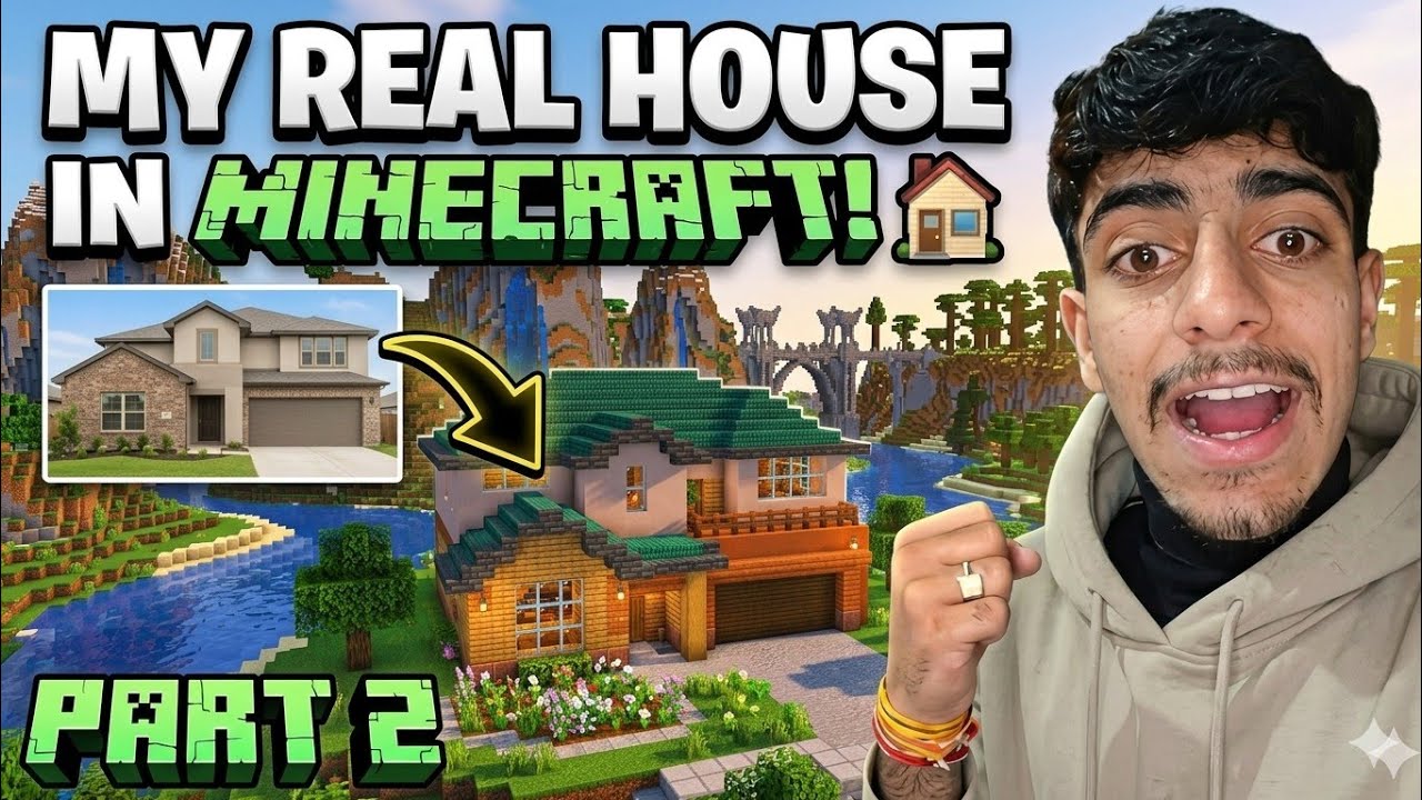 I Built My Real Life House in Minecraft! (2nd & 3rd Floor + Cozy ...