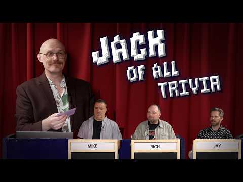 People, Person, Crowd. Text: JACK OF ALL TRIVIA MIKE RICH JAY