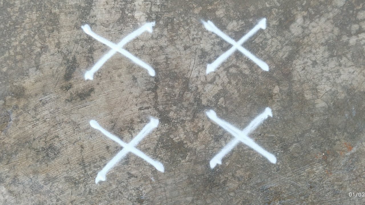 4×4 Dots Rangoli designs 🌷 Daily Simple Rangoli designs 🌷 