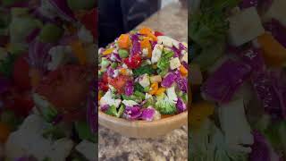 Marinate Vegetable Salad RECIPE on dinnerin321.com #salad #veggies #vegetables #party #delicious
