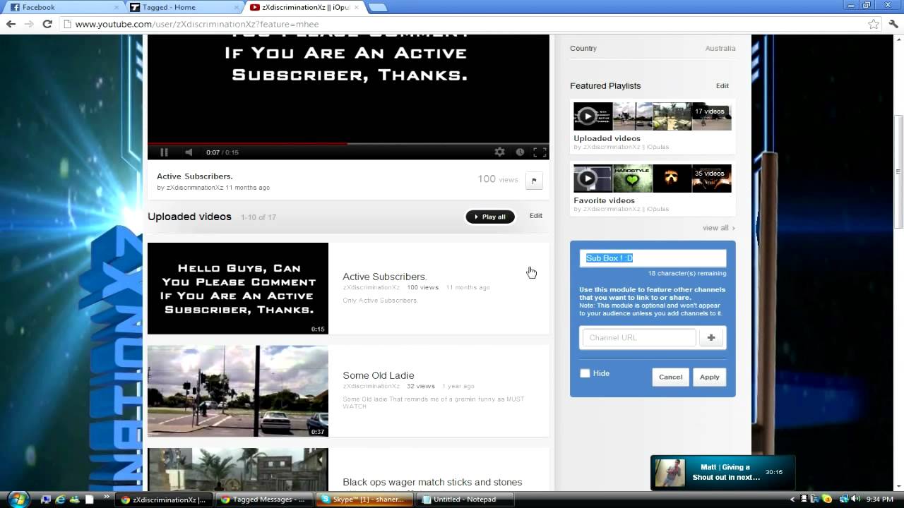 How To Add People To Your Sub Box 2012 YouTube