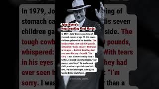 Famous John Wayne’s Heartbreaking Final Words Wealth