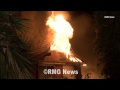 Stubborn house fire in Glendora, California.