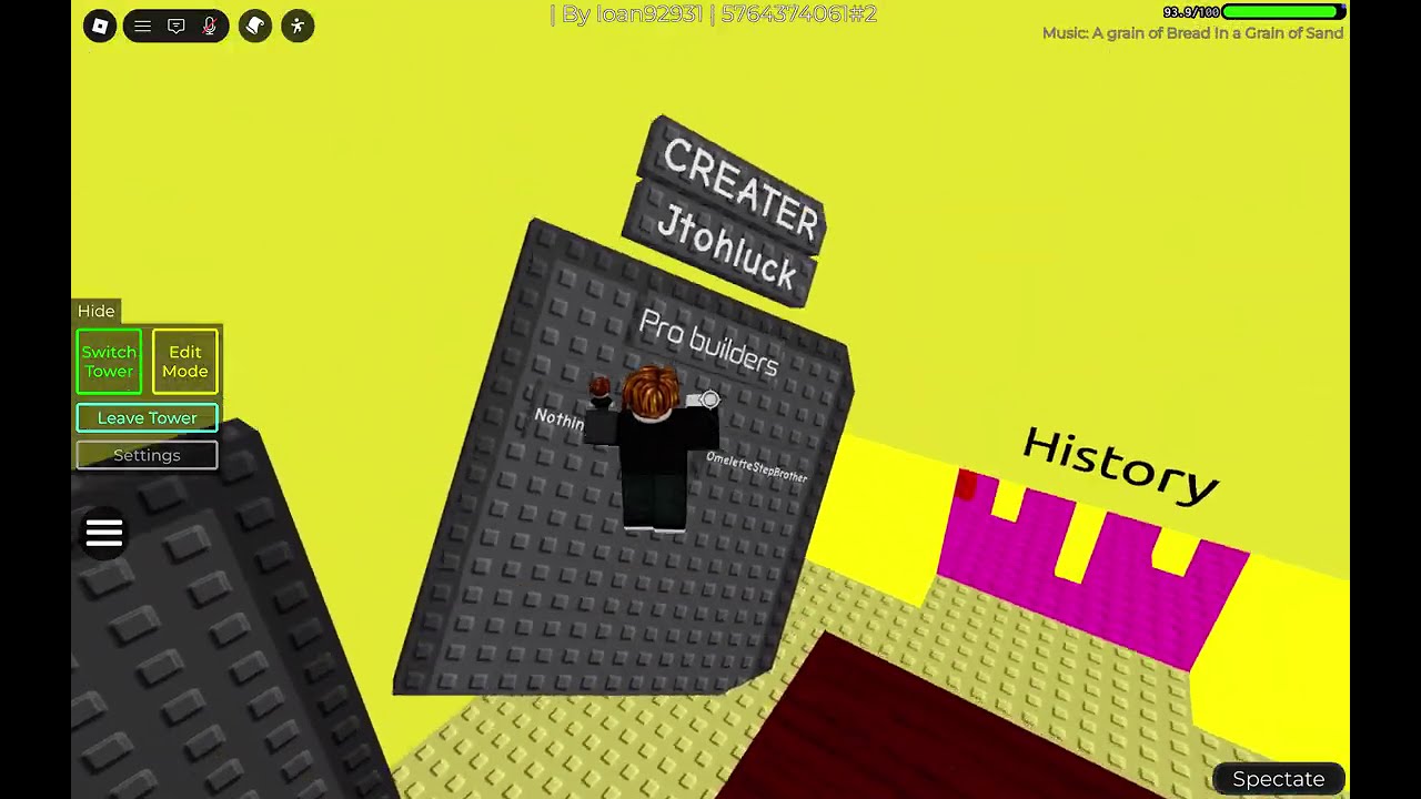 Beating buffed version of Geometry dash tower by Jtohluck