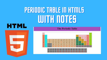 THE PERIODIC TABLE | How To Make Periodic Table In html5 |  2023