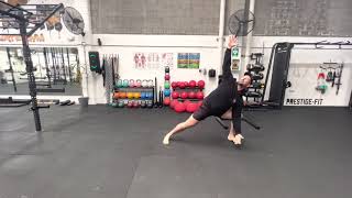 Step Out Lateral Lunge with Reach demonstration