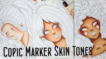 How to Color Different Skin Tones with 10 Copic Markers - Copic Skin Tones Tutorial