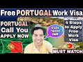 PORTUGAL FREE WORK VISA 2021 |HOW TO APPLY PORTUGAL FREE WORK VISA 2021 FROM INDIA, PAKISTAN & NEPAL