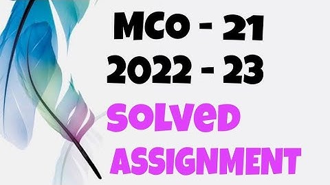 IGNOU mco-21 | 2022-23 | Solved assignment | Pdf | IGNOU GALAXY PUBLICATIONS