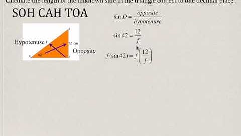 Trigonometry Finding side length using primary trig ratios Part 3.mov