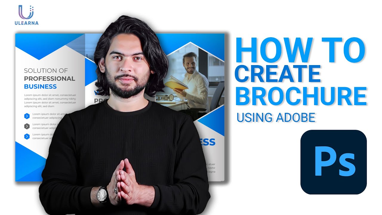 How to design Brochure in photoshop | په فوټوشاپ کې د بروشر ډیزاین کولو څرنګوالی | Ulearna پښتو