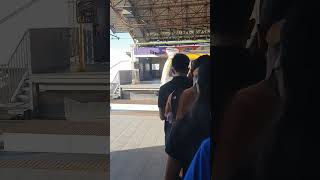 LRTA LRT 2 TRAINSET 18   MANY PASSENGERS AT RECTO STATION