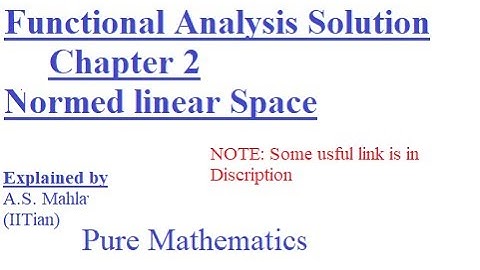 FUNCTIONAL ANALYSIS KREYSZIG SOLUTION  CHAPTER 2nd