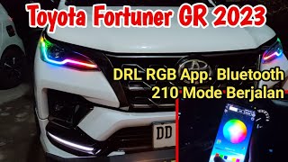 Pasang Alis DRL RGB App. Bluetooth Fortuner GR 2023