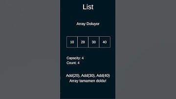 C# List Internals: Understanding Capacity & Resizing Strategy [Turkish Audio]