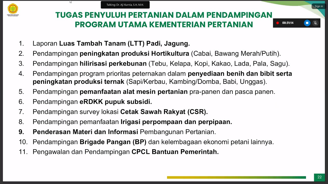 Tata Kelola Penyuluh Pertanian Pasca Terbitnya Perpres Nomor 2 Tahun 2026