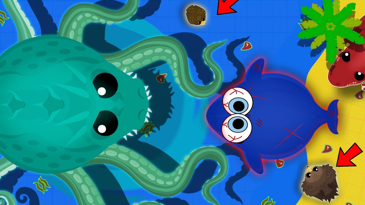 Mope.io BLUEWHALE VS SEA MONSTER & RARE GOLDEN SHABAZZ // Mopeio Best Trolling