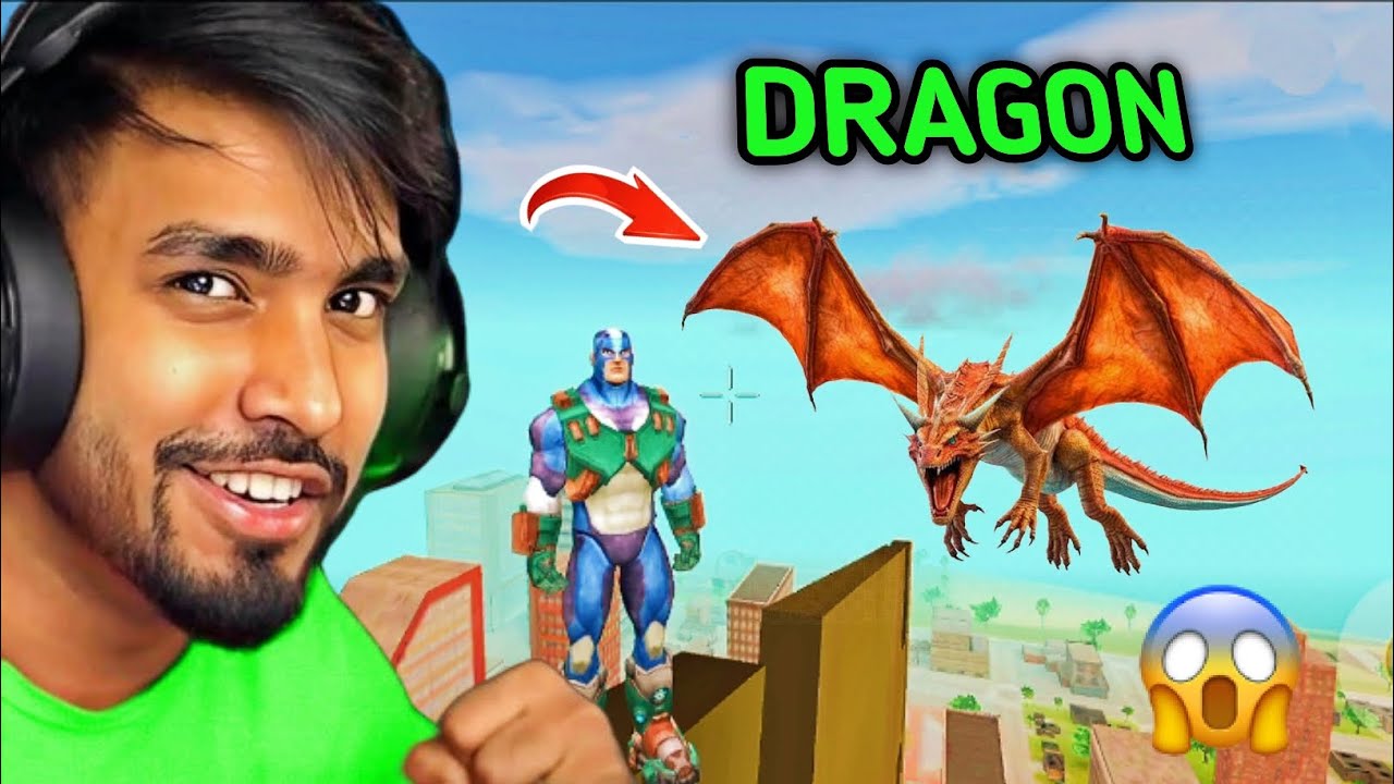 Rope hero vice town gameplay in Hindi rope hero vice city vs dragon