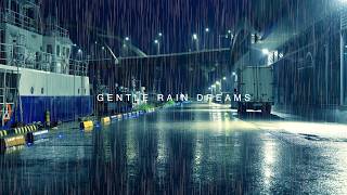 Soft Night Rain Sounds at Harbor & Bridge Lights | Calming Rain ASMR for Deep Sleep & Study screenshot 5