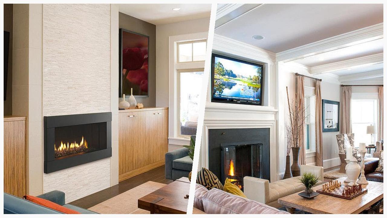 75 Living Space With Beige Walls And A Metal Fireplace Design Ideas You'll Love 🔴