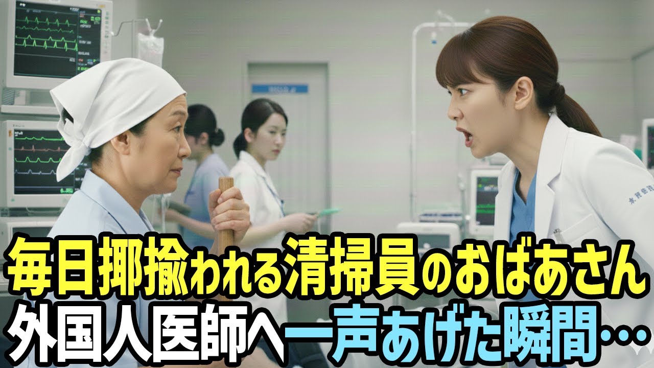 毎日バカにされている病院の清掃員のおばあさん。3秒後、その場にいる全員がおばあさんの招待に絶句