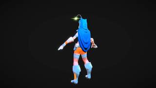 3D Were Space Angler Bear Girl Turnaround