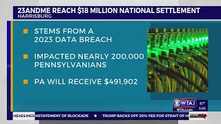 Nearly $500K awarded to PA in national settlement with 23andMe over data breach | WTAJ