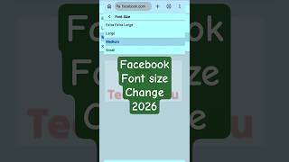 How to change font size on facebook in 2026 #shorts