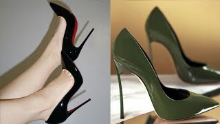 Adorable Collection Of Pointed Toe Patent Leather Stilleto High Heels Shoes