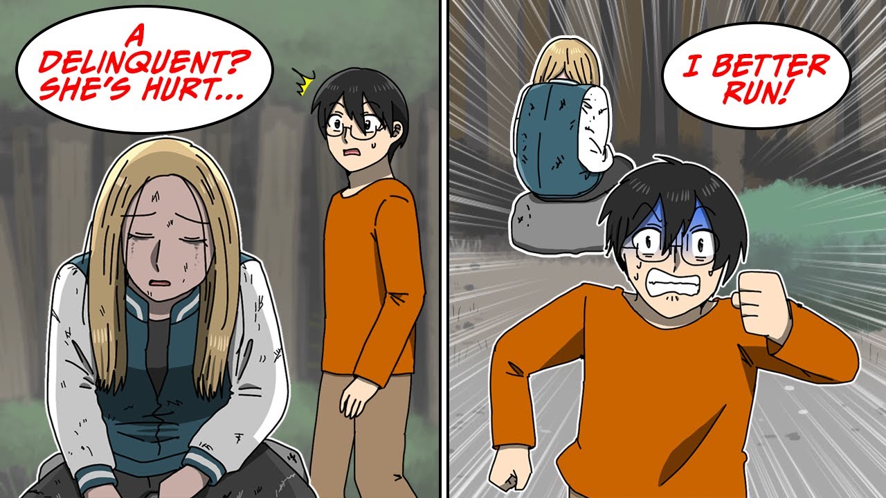 I encountered a disheveled delinquent girl on a trip so I ran away! [Manga Dub]